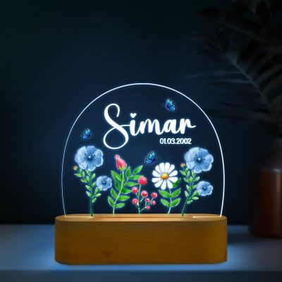 Personalized Name Led Lamp Gift for Girls, Boys, Kids, Girlfriend, Boyfriend, Husband, Wife Custom Name Light Bedside Desk Table Lamp 7 Color Changing Light